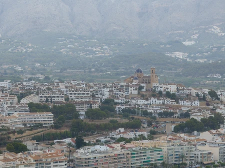 Scenic Townscape with Mountain View