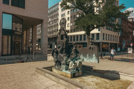 Urban Fountain in City Square