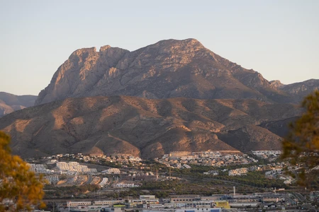 Mountain Overlooking Cityscape