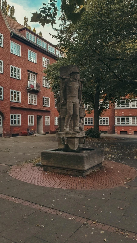 Urban Courtyard Statue