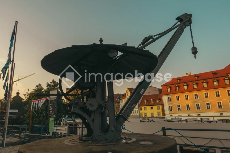 Historic Urban Scene at Sunset