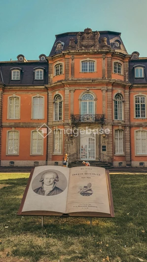 Historic Mansion with Open Book Display